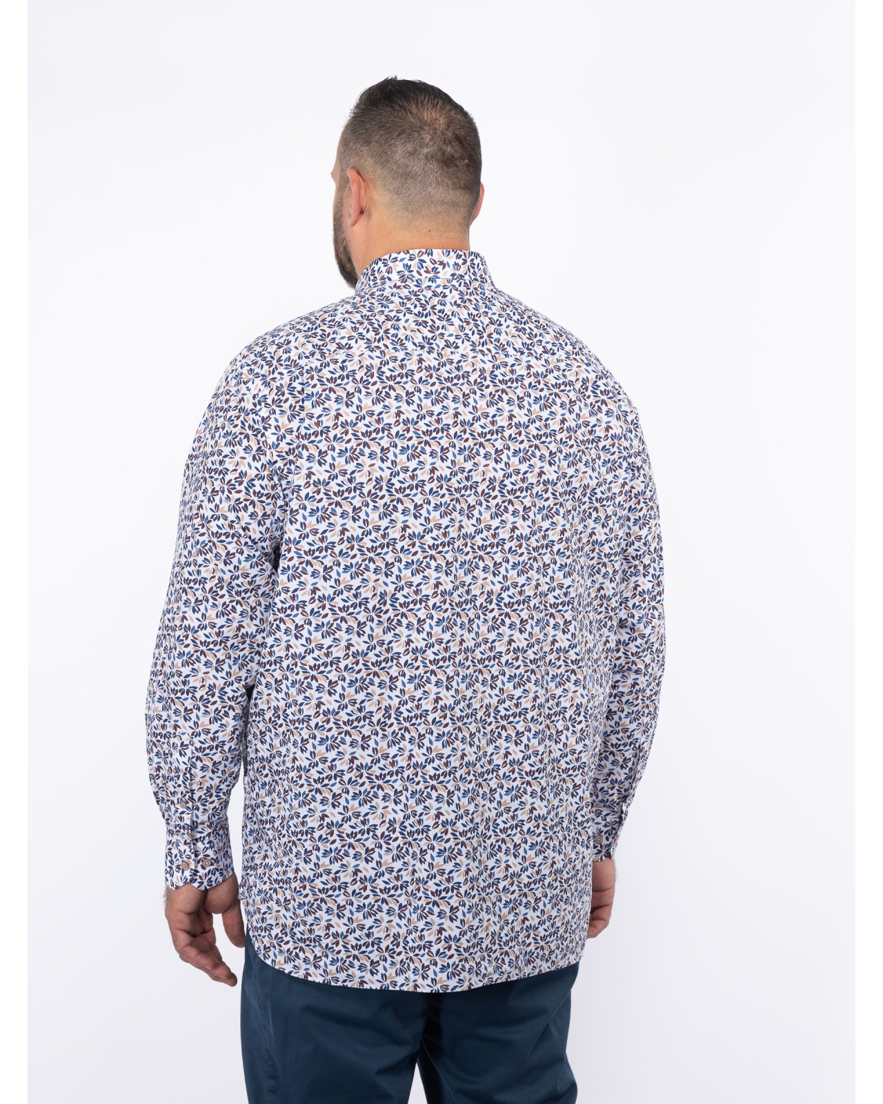 Chemise grande taille bleu