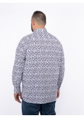 Chemise grande taille bleu