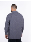 Chemise géométrique grande taille bleu marine