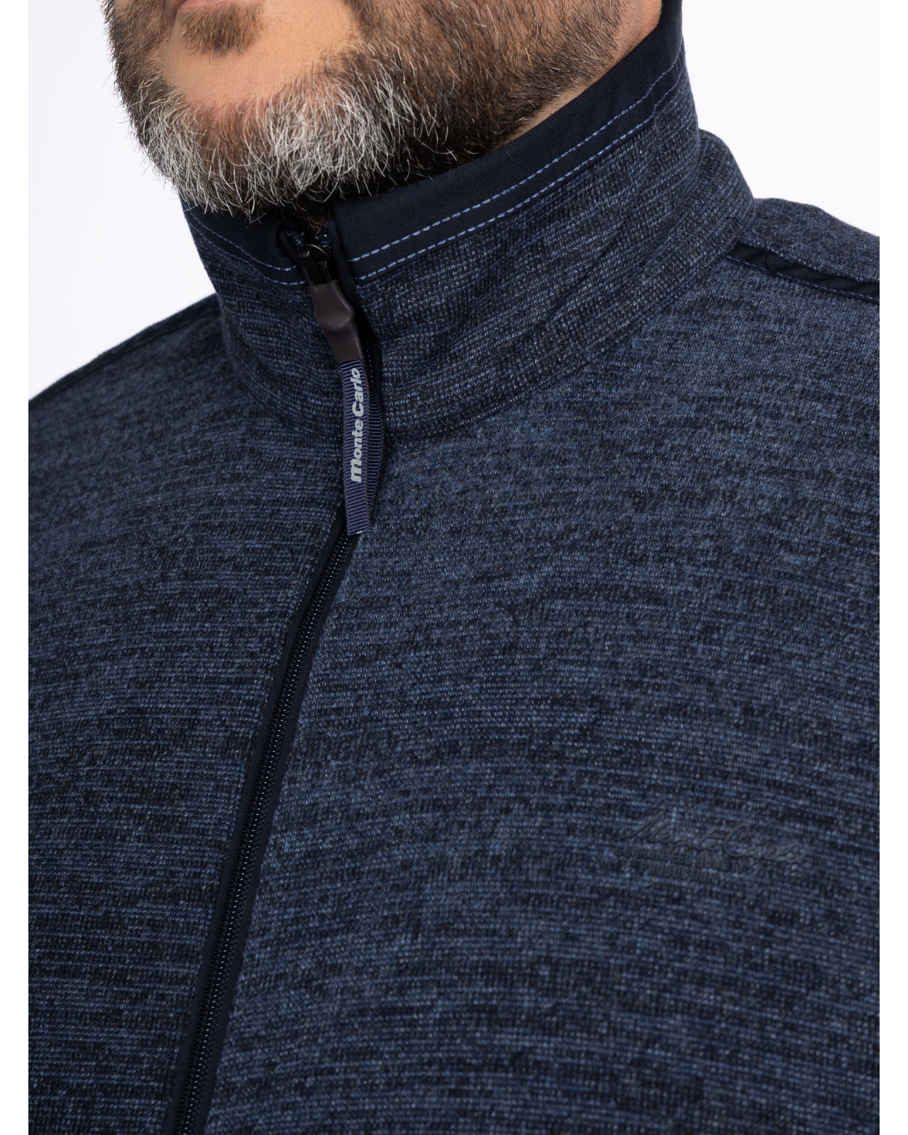 Sweat zippé grande taille bleu marine