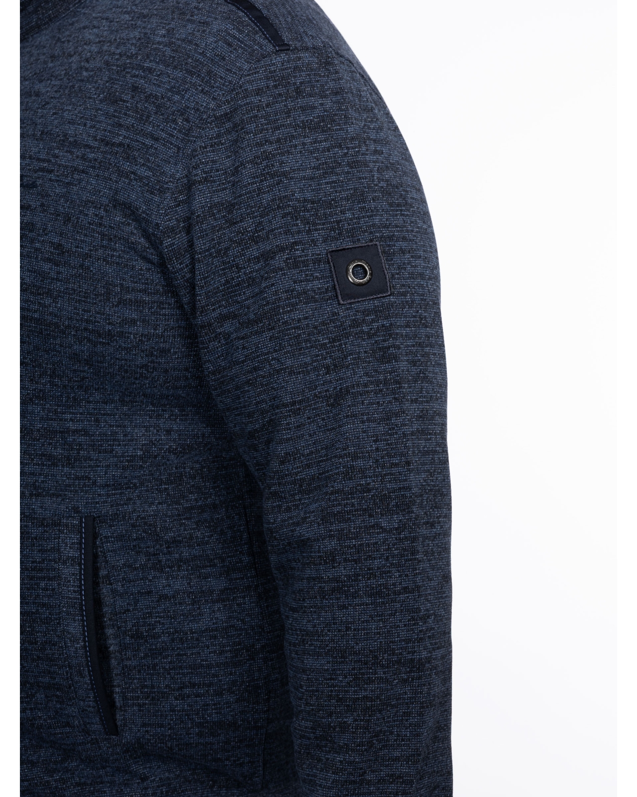 Sweat zippé grande taille bleu marine