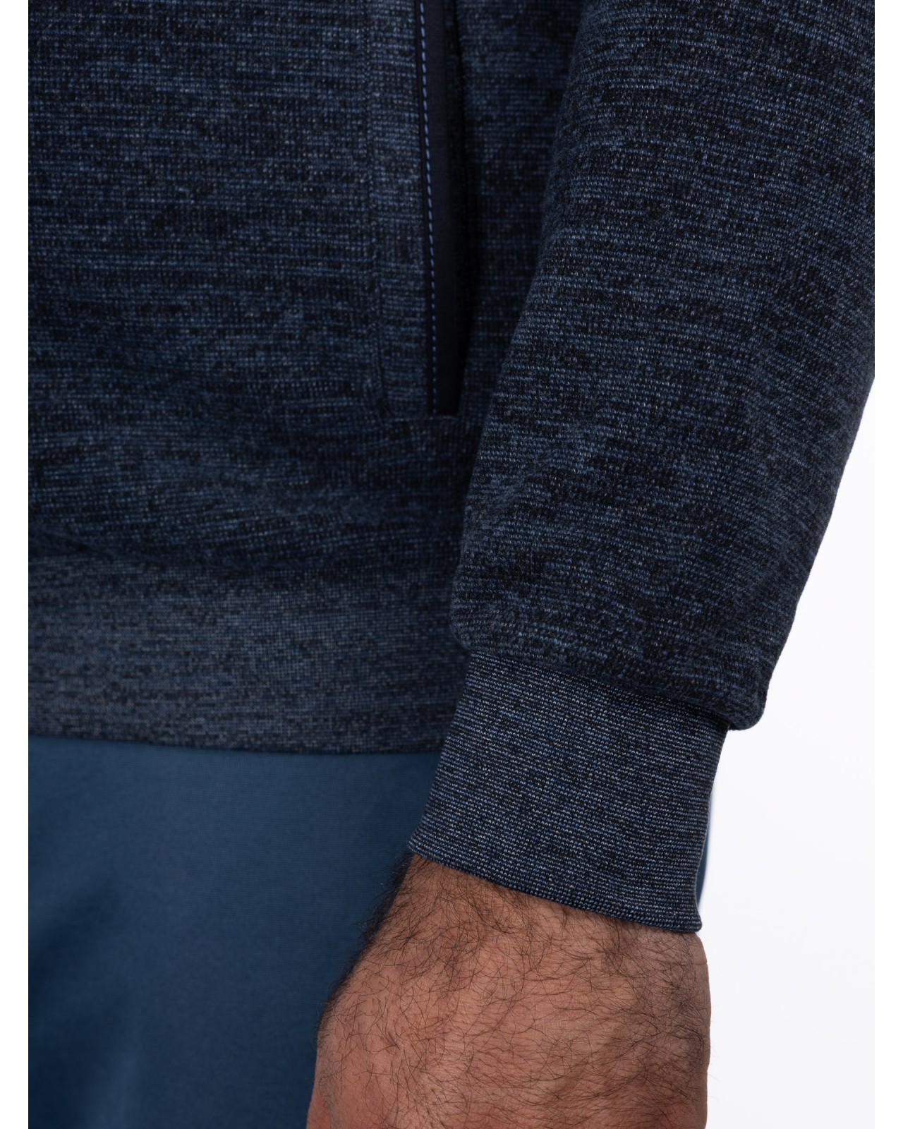 Sweat zippé grande taille bleu marine