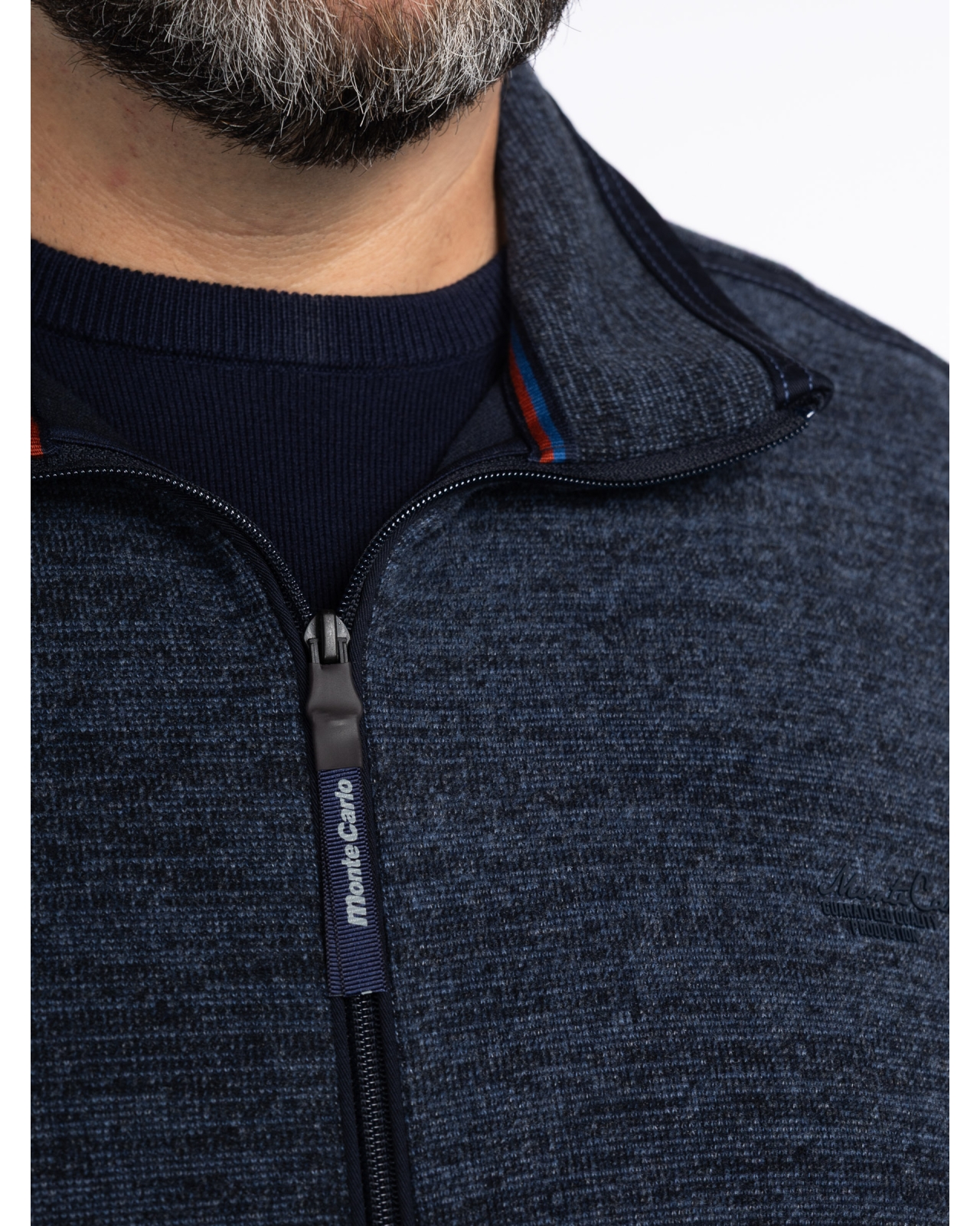 Sweat zippé grande taille bleu marine