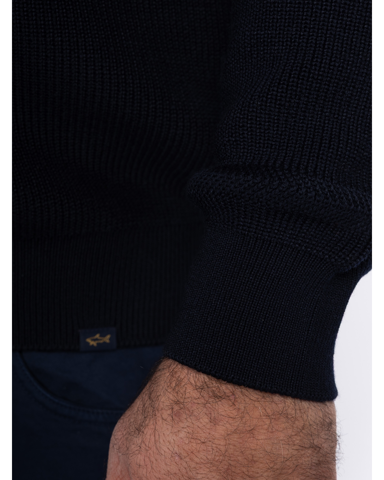 Pull demi zippé grande taille bleu marine