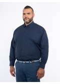 Chemise à pois grande taille bleu marine