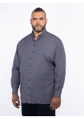 Chemise géométrique grande taille bleu marine