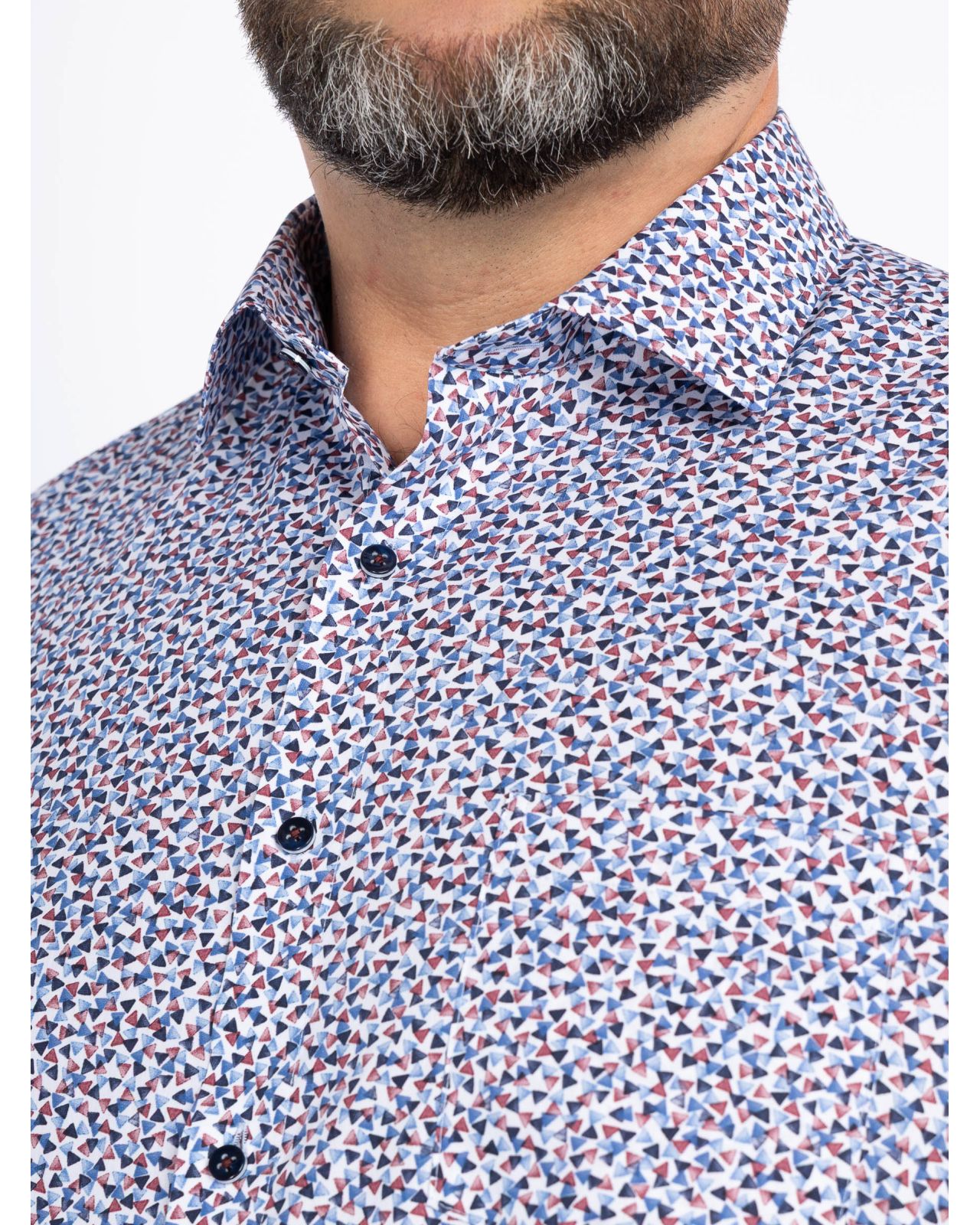 Chemise facile à repasser grande taille bleu
