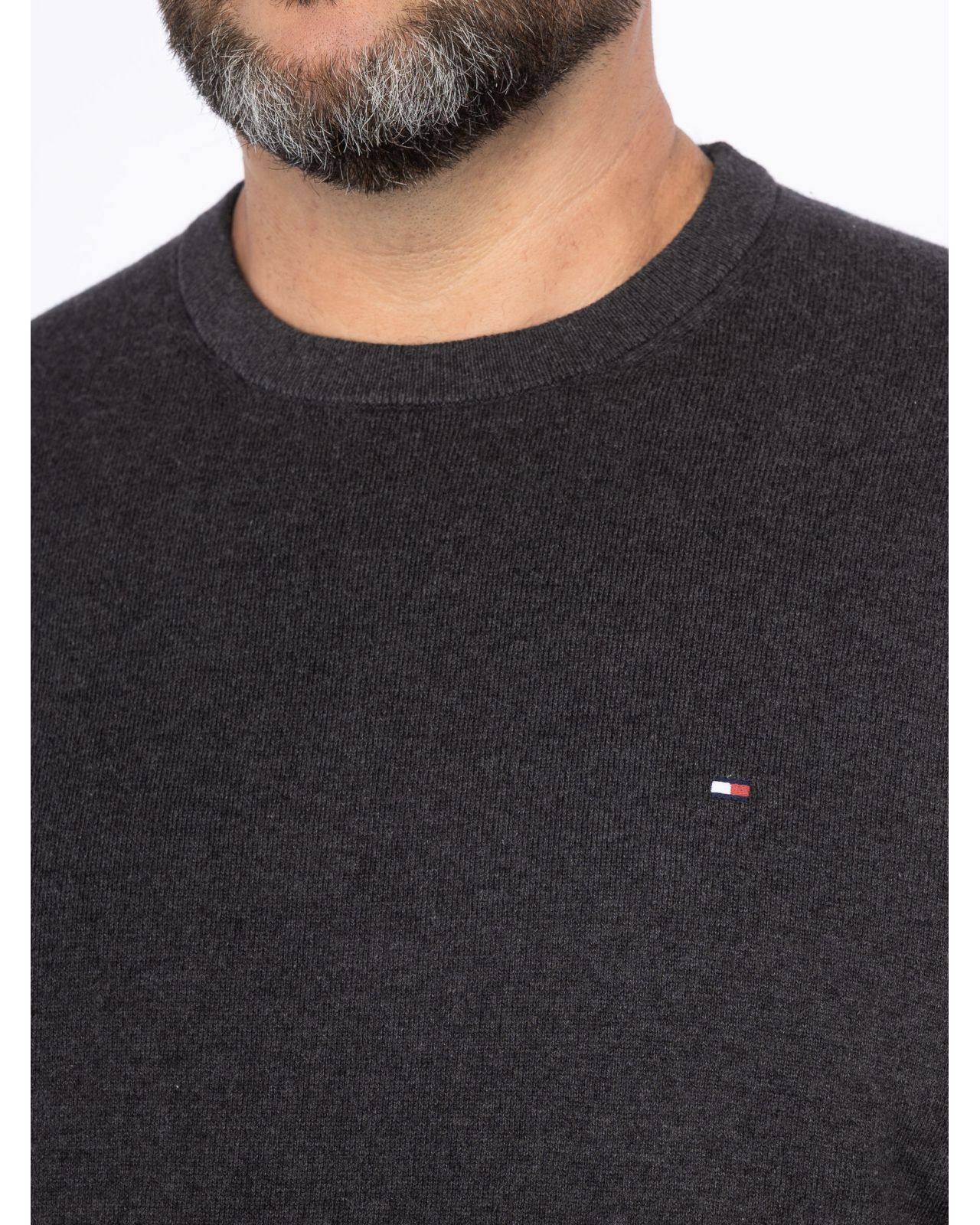 Pull coton cachemire grande taille anthracite