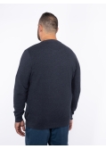 Pull chiné grande taille bleu marine