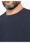 Pull chiné grande taille bleu marine