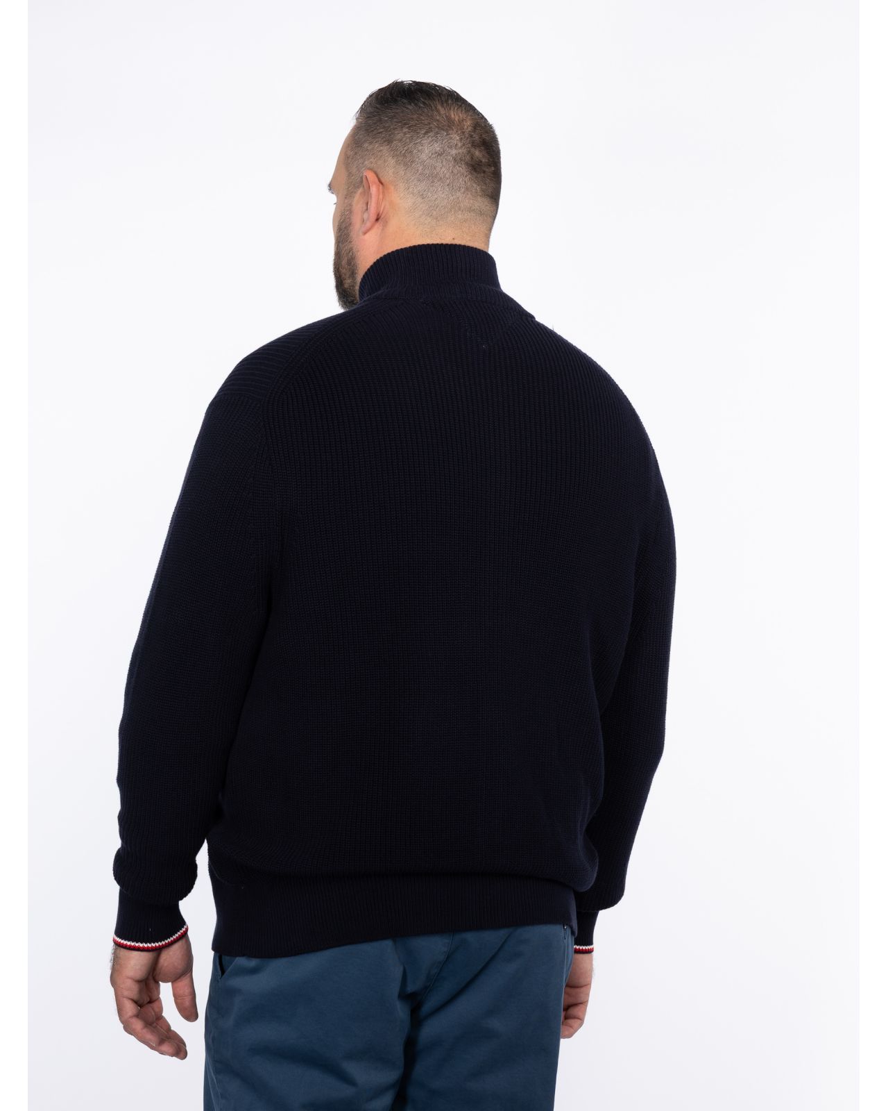 Gilet zippé grande taille bleu marine