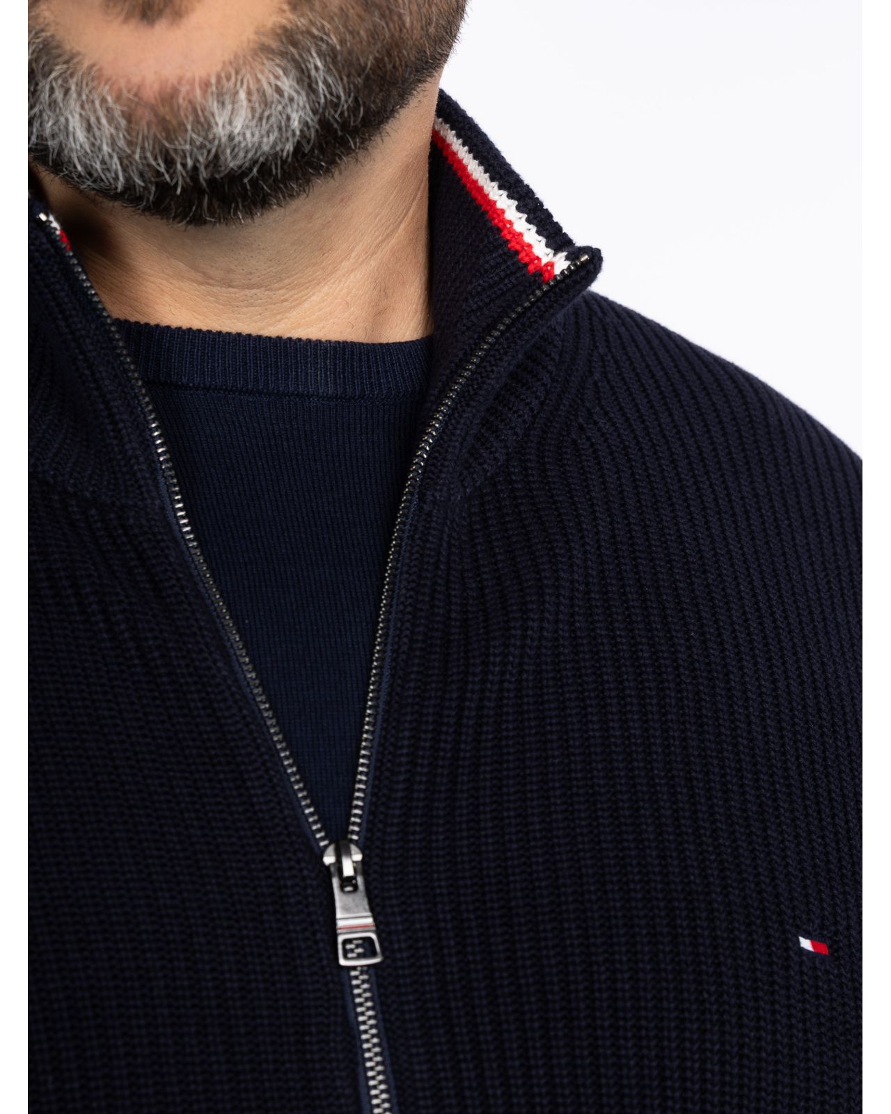 Gilet zippé grande taille bleu marine