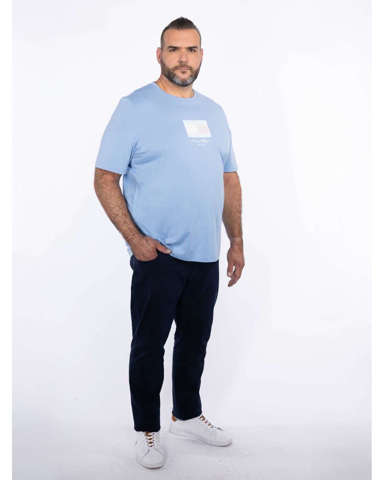 T-shirt grande taille bleu ciel