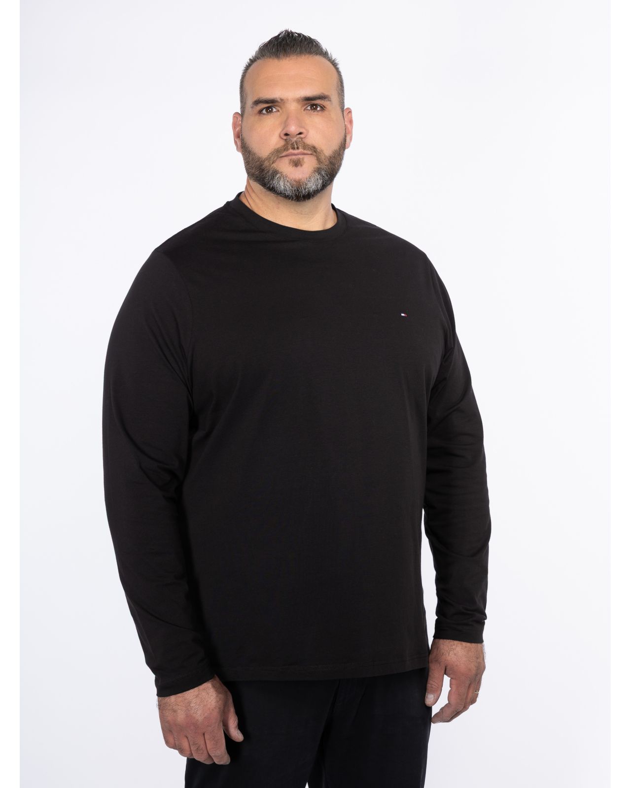 T-shirt manches longues grande taille noir