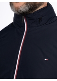 Blouson bimatière grande taille bleu marine