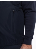 Blouson bimatière grande taille bleu marine