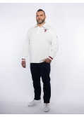 Polo manches longues grande taille écru