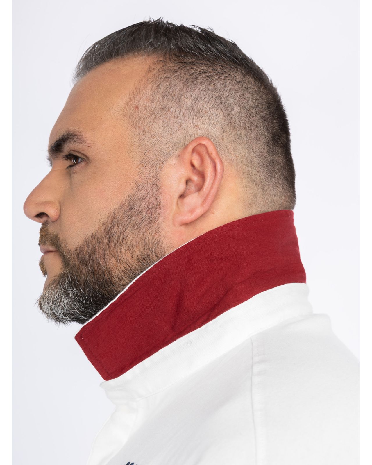 Polo manches longues grande taille écru