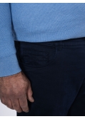 Pantalon 5 poches twill grande taille bleu marine