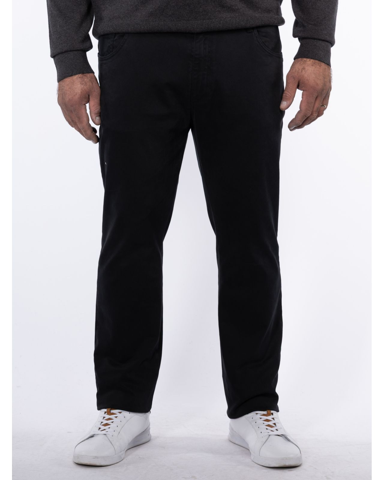 Pantalon 5 poches twill grande taille noir