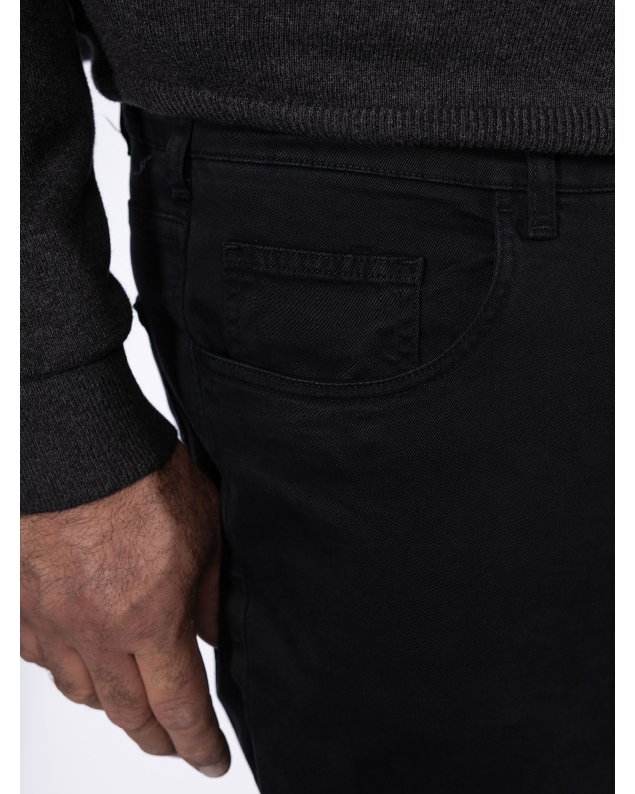 Pantalon 5 poches twill grande taille noir