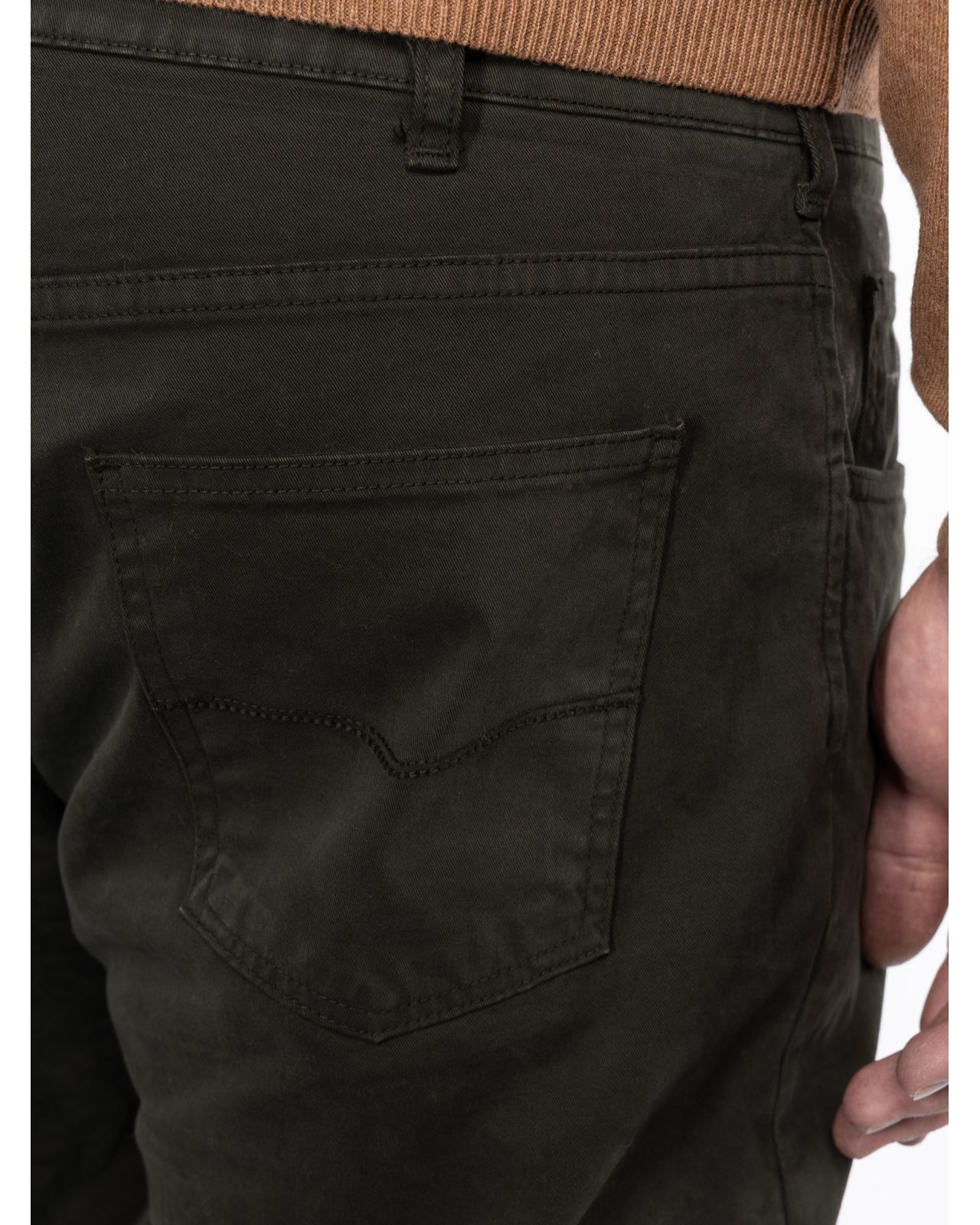 Pantalon 5 poches twill grande taille vert kaki