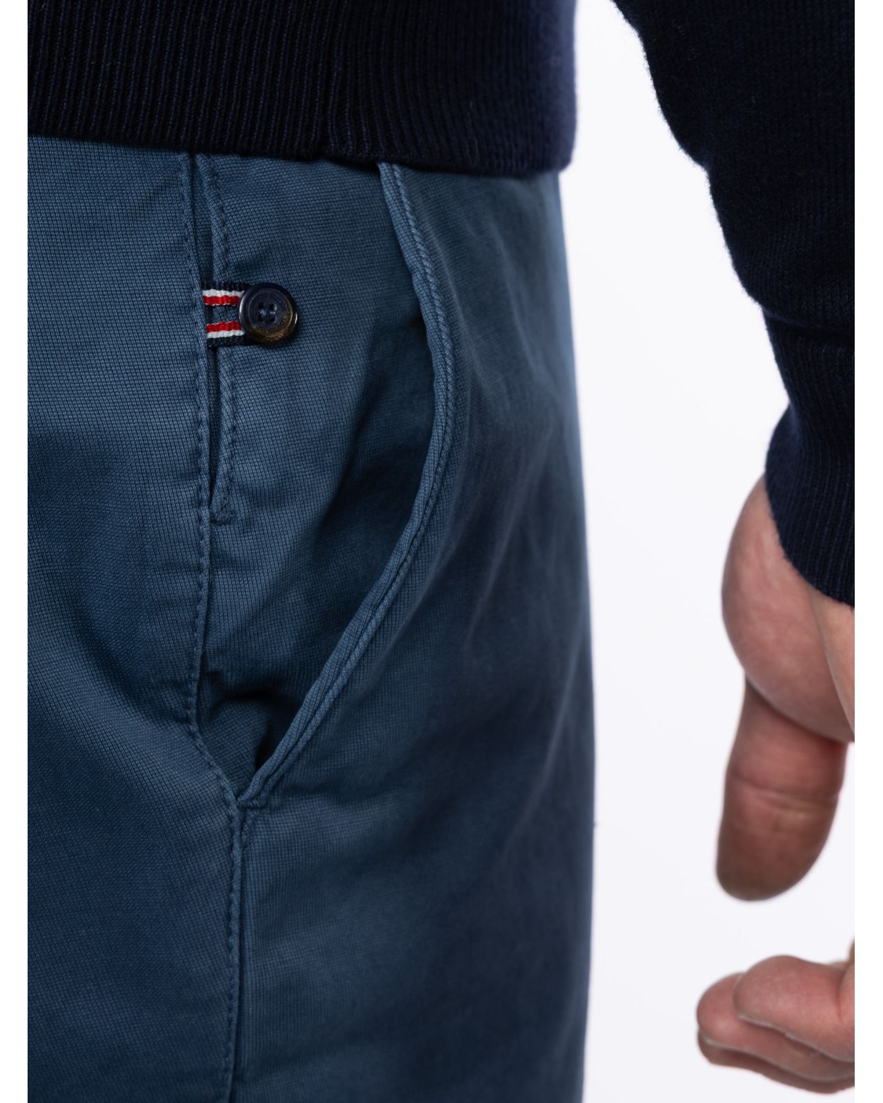 Pantalon chino avec ceinture grande taille bleu