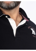 Polo manches longues grande taille noir