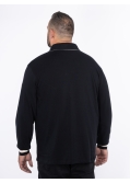 Polo manches longues grande taille noir