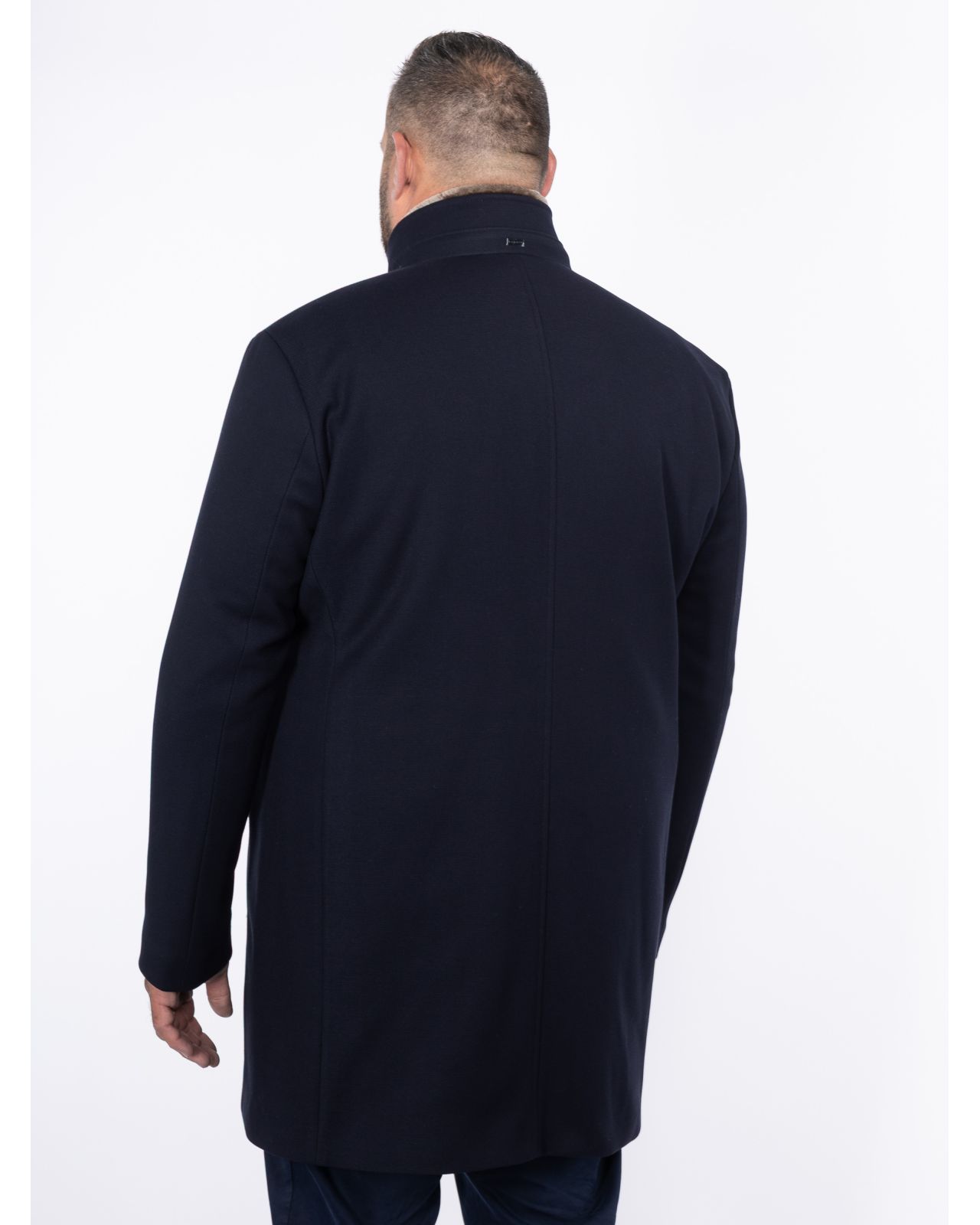 Manteau grande taille bleu marine