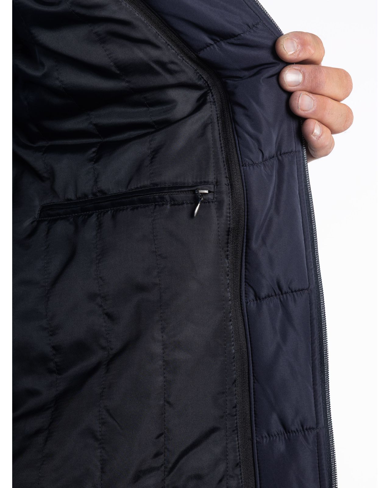 Manteau grande taille bleu marine