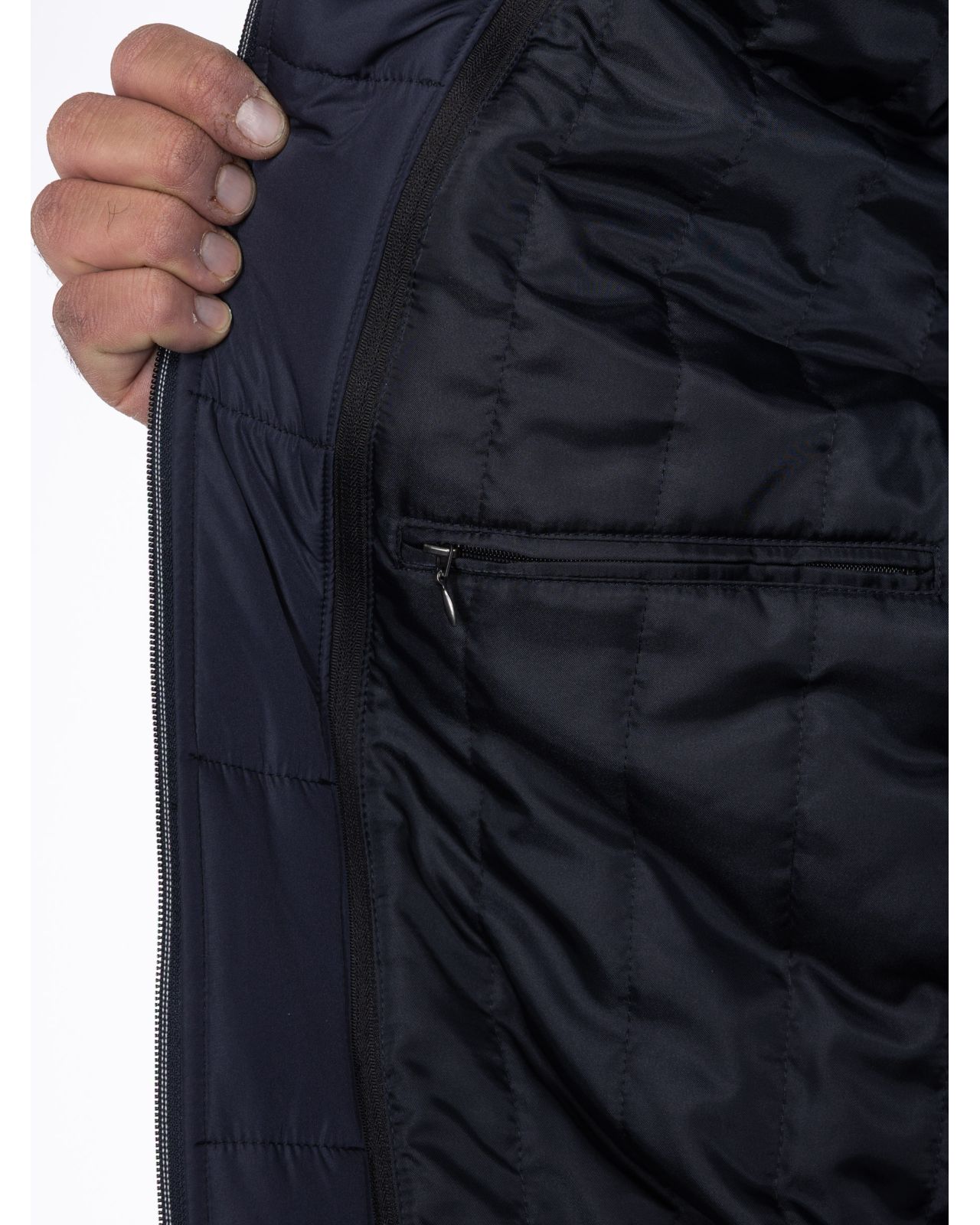 Manteau grande taille bleu marine