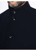Manteau avec plastron amovible grande taille bleu marine