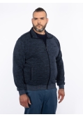 Sweat zippé grande taille bleu marine