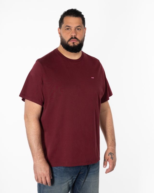T-shirt grande taille bordeaux