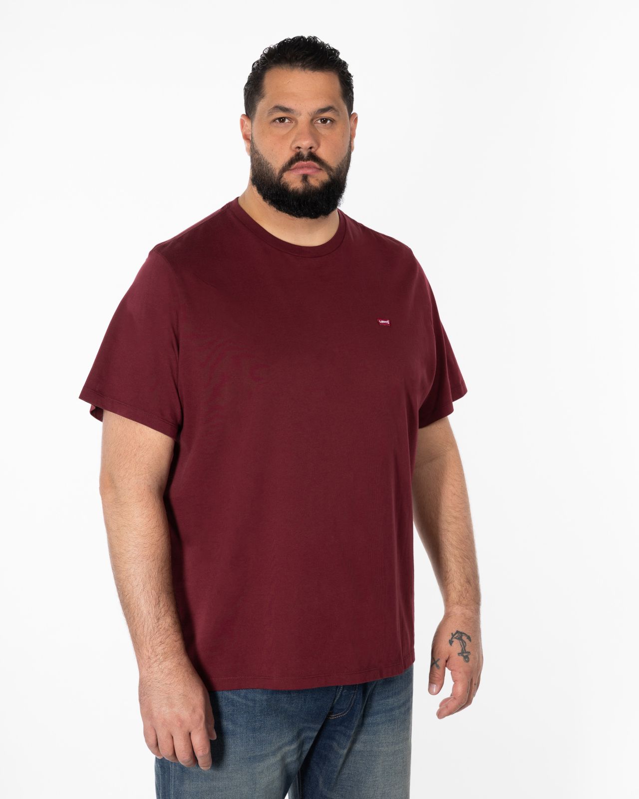T-shirt grande taille bordeaux