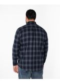 Chemise à carreaux grande taille bleu marine