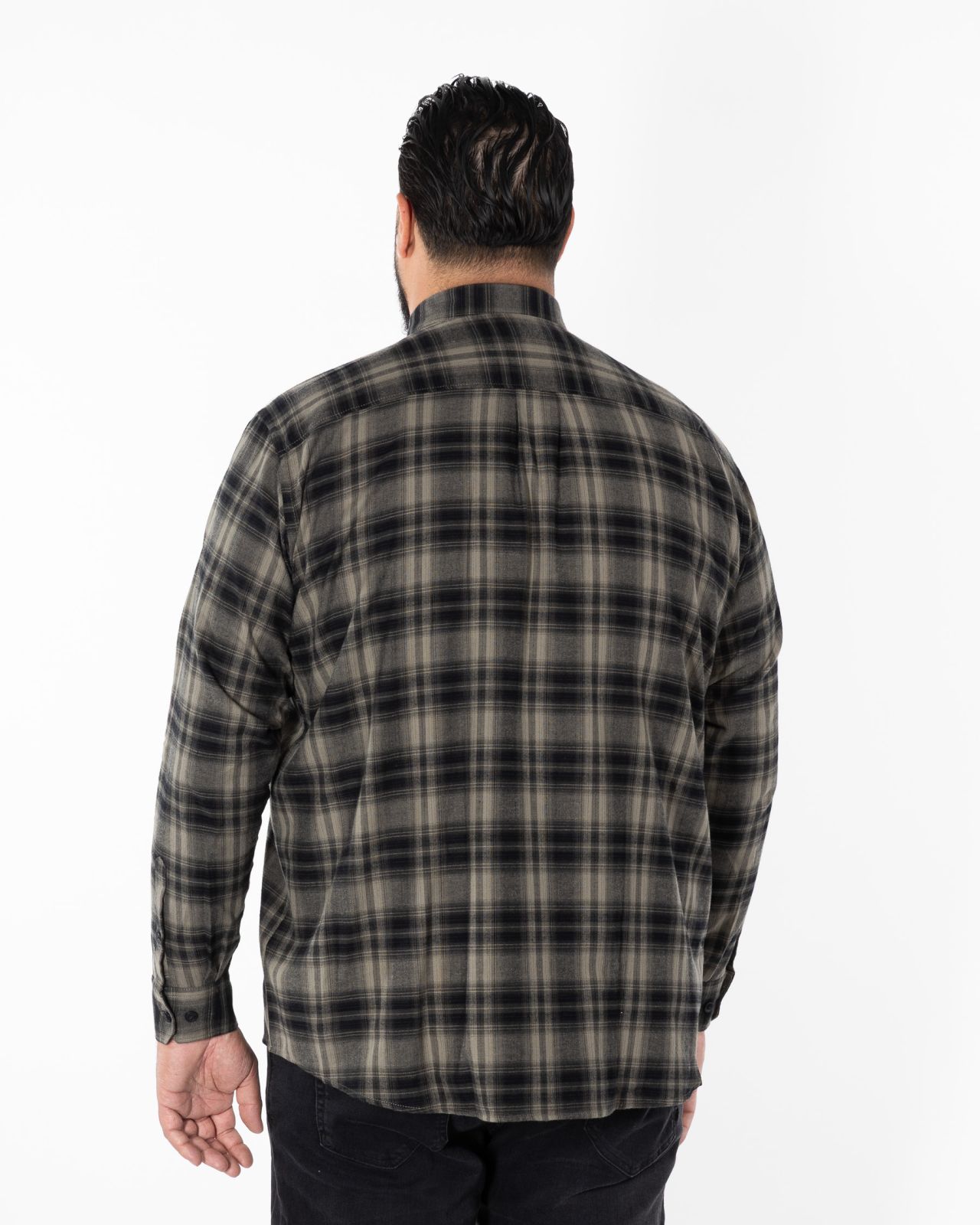 Chemise à carreaux grande taille vert