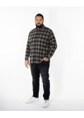 Chemise à carreaux grande taille vert