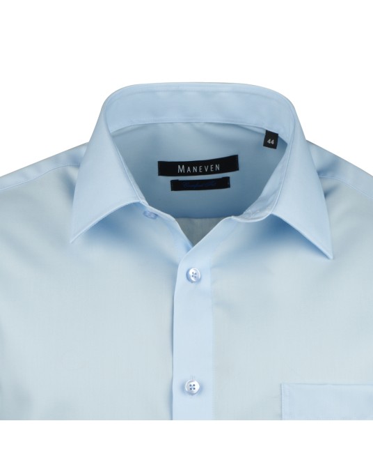 Chemisette Popeline bleu marine: grande taille du 44 (XL) au 56 (7XL) 