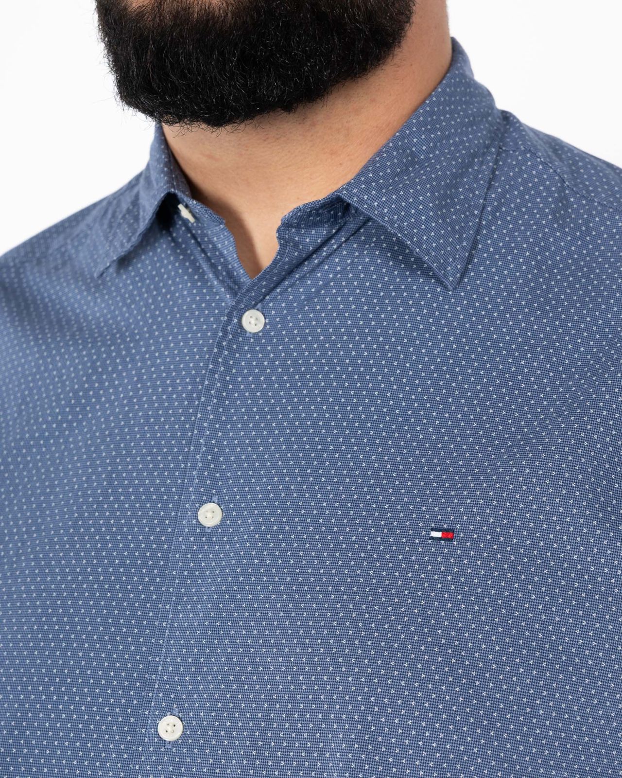 Chemise popeline grande taille bleu indigo