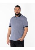 Polo piqué grande taille bleu indigo