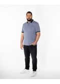 Polo piqué grande taille bleu indigo
