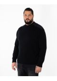Pull col rond grande taille noir