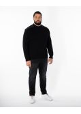 Pull col rond grande taille noir
