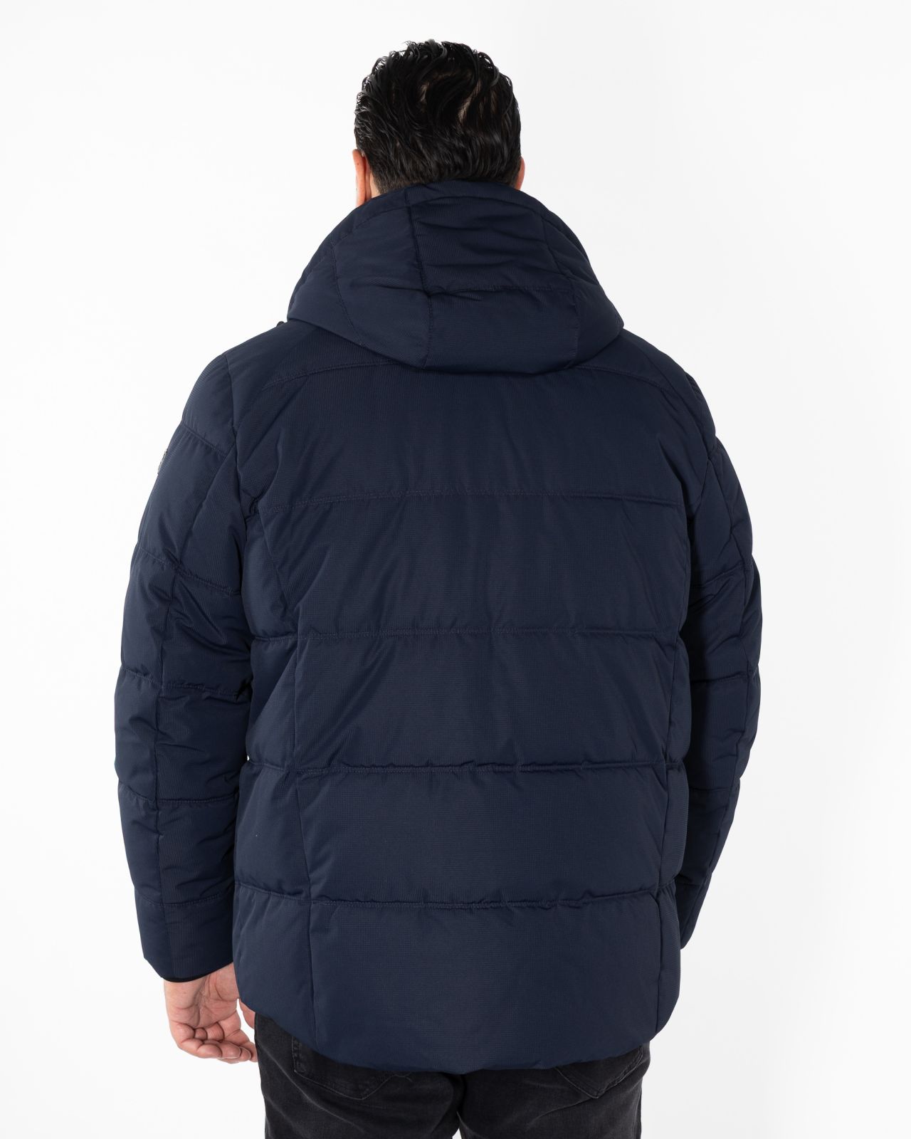 Doudoune avec capuche amovible grande taille bleu marine