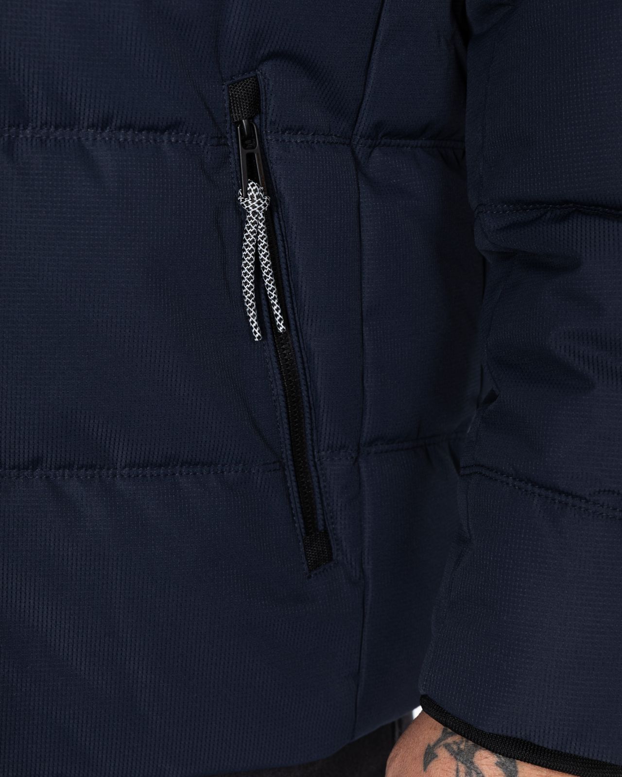 Doudoune avec capuche amovible grande taille bleu marine