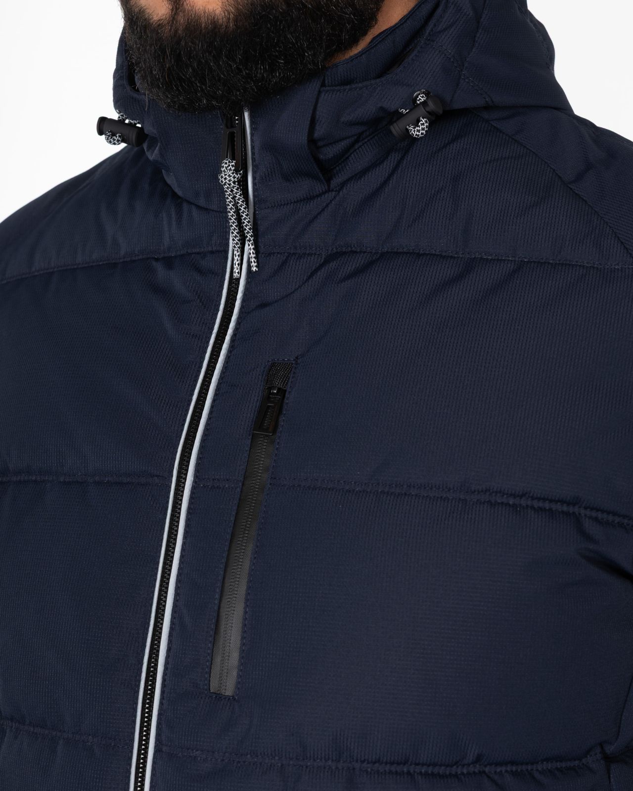 Doudoune avec capuche amovible grande taille bleu marine