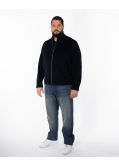 Blouson lainage grande taille bleu marine