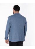Veste en tweed grande taille bleu clair